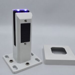 Surface Mount Spigot (Square) With White LED Solar Lights