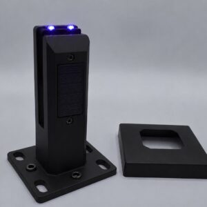 Surface Mount Spigot (Square) With White LED Solar Lights